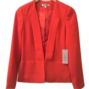 Jennifer Lopez Orange Satin Lined Blazer